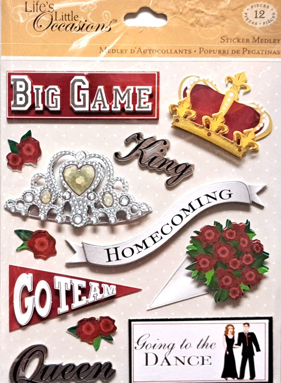 K & Company Life's Little Occasions Homecoming Dimensional Stickers